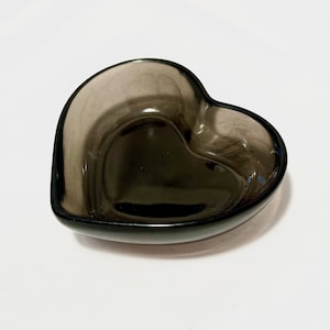Translucent Black Resin Heart Trinket Bowl