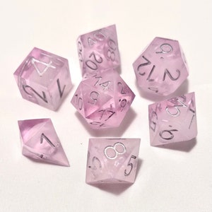 Blushing Rose DND Tabletop RPG Polyhedral Dice
