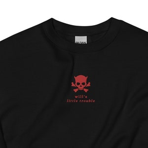 Bluza z haftem Will Grayson's Little Trouble | Seria Devil's Night autorstwa Penelope Douglas Bookish Merch