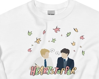 Heartstopper Leaves Hi Sweatshirt | Heartstopper by Alice Oseman Nick Nelson and Charlie Spring Bookish Merch