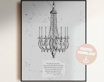 Chandelier Will Grayson Nightfall Quote | Devil&#39;s Night Series by Penelope Douglas Digital Print Poster Art