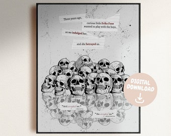 Michael Crist and Erika Fane Corrupt Quote | Devil's Night Series by Penelope Douglas Digital Print Poster Art