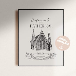 Confessionals with Father Kai | Devil&#39;s Night Series by Penelope Douglas Digital Print Art