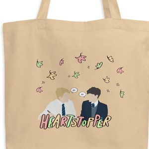 Heartstopper Leaves Hi Tote Bag | Heartstopper by Alice Oseman Nick Nelson and Charlie Spring Bookish Merch