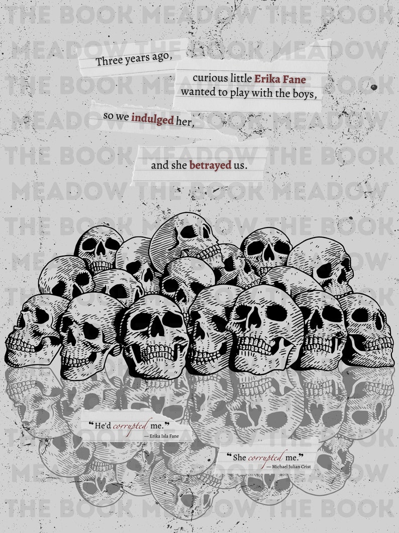 Michael Crist e Erika Fane Corrupt Quote / Devil's Night Series di Penelope Douglas Digital Print Poster Art immagine 3