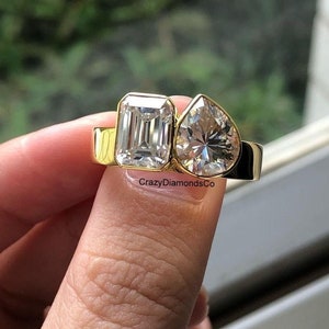 3/5ctw Two Row Diamond Engagement Ring