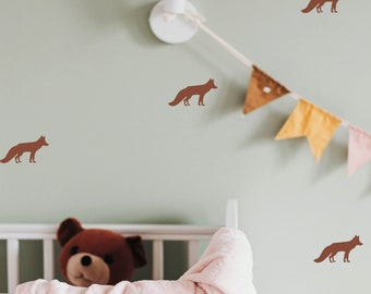 Fox wall sticker, decoration, kids room, baby