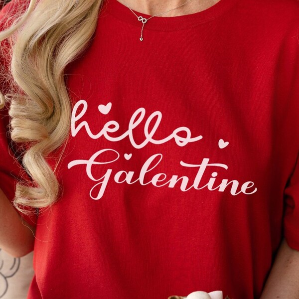 Hello Gallentine SVG, PNG, Galentine Gang svg, Valentine's Day SVG, png, Valentine's Day shirt, Love svg, Heart, Instant Download, Vday Dtf