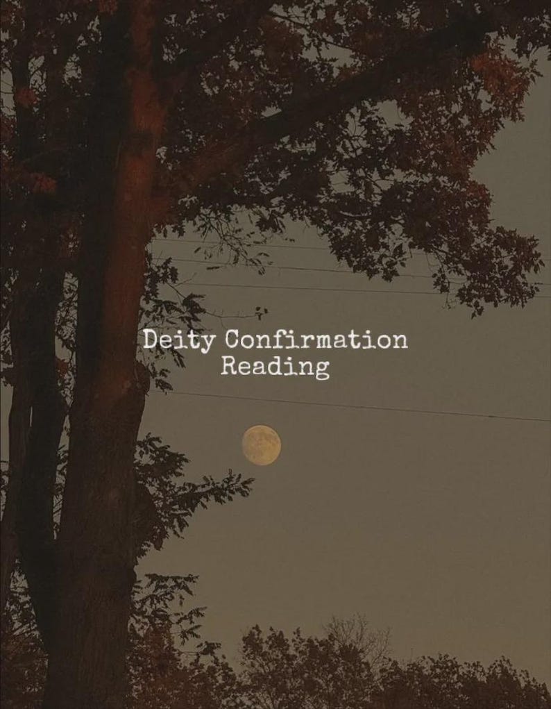 Reading Confirmation Deity Confirmation Reading - Etsy