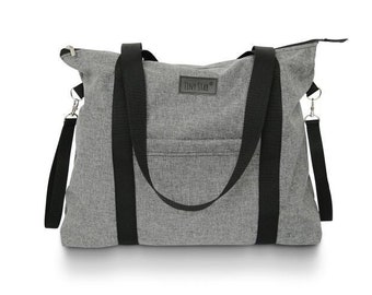 Bolsa de pañales / Dark Melange / Bolsa de cochecito gris / Bolsa para cochecito / Bolsa para mamá, gris oscuro. bolso de mamá