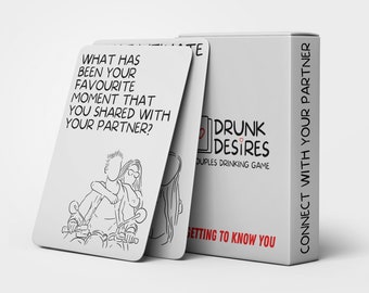 Drunk Desires Getting To Know You Card Game | Valentines Day Gift | Couples Sex Game | Christmas Gift, Birthday Gift or Anniversary
