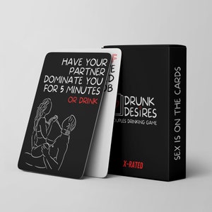 Drunk Desires X-Rated Couples Drinking Card Game | Valentines Day Gift | Couples Sex Game | Christmas Gift, Birthday Gift or Anniversary