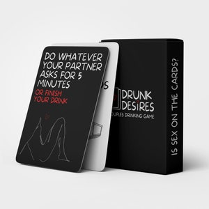 Drunk Desires Couples Drinking Card Game | Valentines Day Gift | Couples Naughty Sex Game | Christmas Gift, Birthday Gift or Anniversary