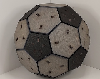 Full Size Wooden Soccer Ball: Sports Decor, Kids Gift