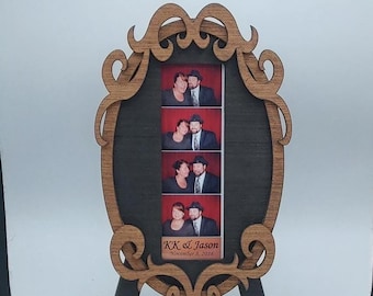 Handmade Wood Photobooth Frame, 2x6 Photo Strip Display