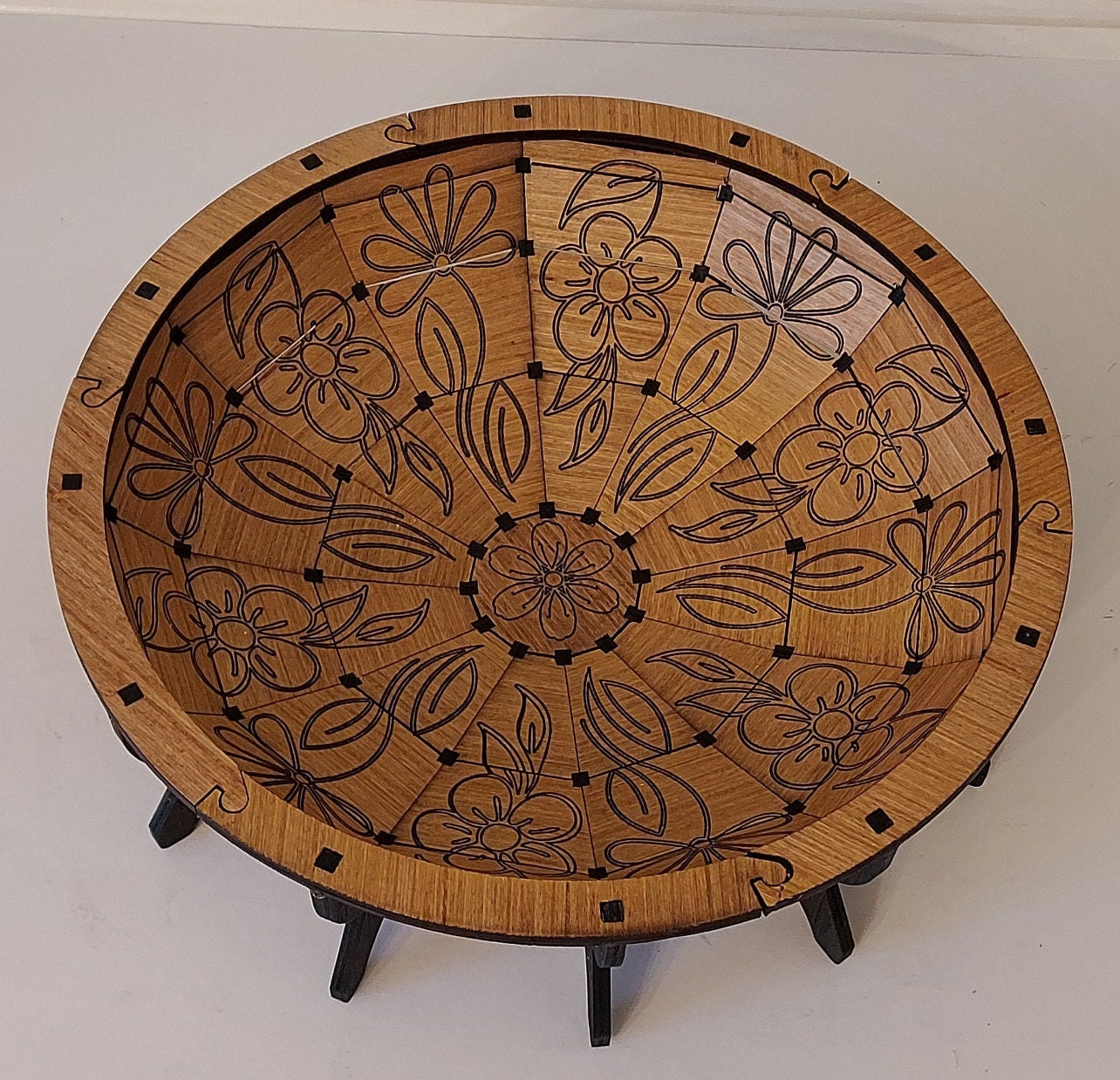 Wooden Catchall Bowl Wallet and Key Tray Unique Key Bowl Wooden Coin