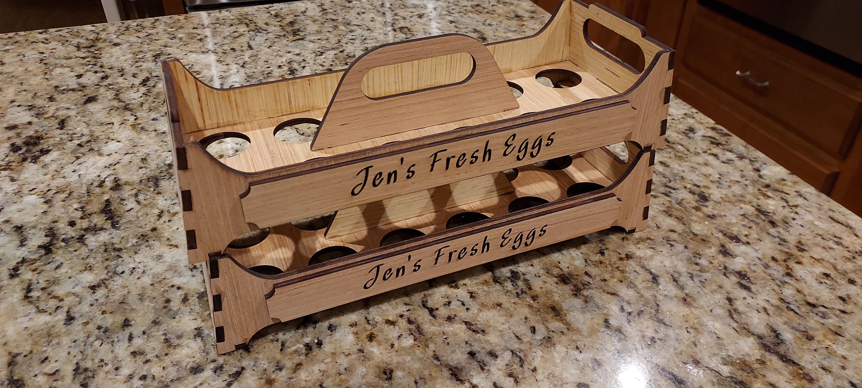 Wooden Egg Crate Chicken Egg Holder Countertop Egg Storage Etsy