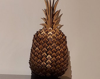 Laser Cut Files SVG DXF Pineapple Lightburn Gift Build Maker Digital Project