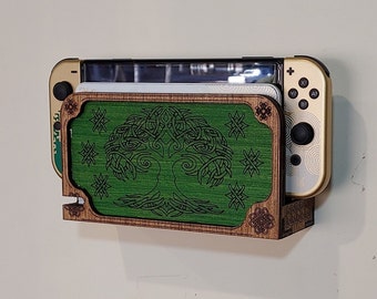 Tree of Life Nintendo Switch Wall Mount: Console & Game Organizer