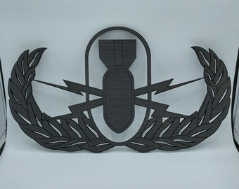 EOD Crab Wood Wall Decor, Bomb Disposal Sign
