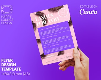 Onesided Flyer design template for services or products, Editable on Canva