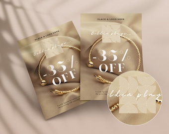Onesided Flyer design template for fashion, shop, styling services or products, Editable on Canva
