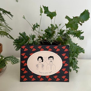 Ilustración retro "amor a primera vista"