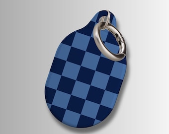 Caja AirTag a cuadros azul, linda cubierta AirTag, soporte AirTag