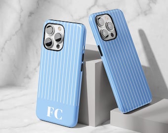 Funda para teléfono con diseño de rayas, Galaxy S24, S23 Ultra, S22, S21 Plus, S20 FE, iPhone 16+, iPhone 15 Pro Max, iPhone 14, 13, 12 Pro, funda para teléfono azul