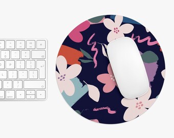 Alfombrilla de ratón abstracta colorida, accesorios de escritorio estéticos espeluznantes, decoración de Halloween