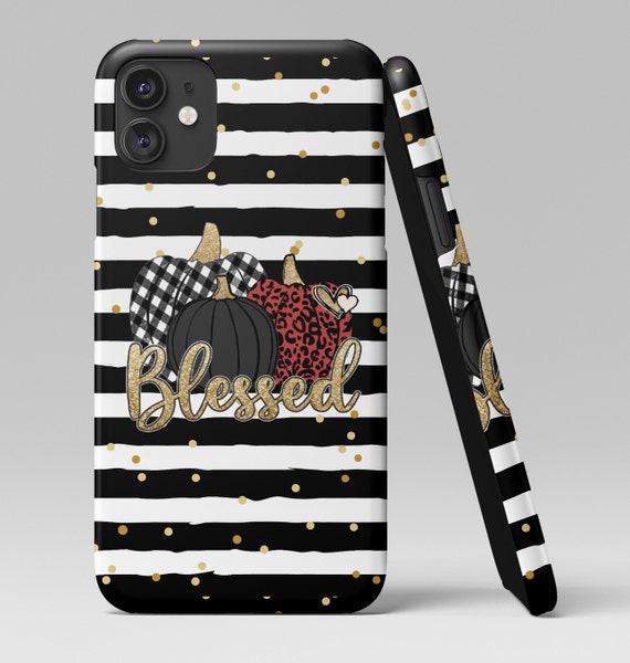 Blessed Phone Case, iPhone 16 15 14 Pro Max, Galaxy S25 S24 S23 S22 S21 S20, Pumpkin Phone Case, Fall Aesthetic, Pixel 9 Pro Case