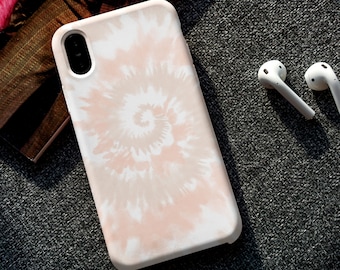Tie Dye Phone Case, iPhone 13 Case, iPhone 12 11 Pro Max Mini Case, Neutral Tie Dye iPhone Case, Tough Cover Case, Samsung Galaxy S22 S21