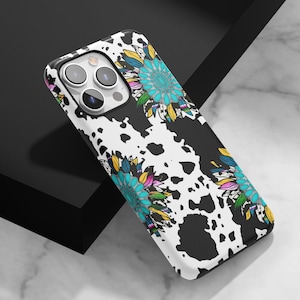 Western Cowhide Cell Phone Case, iPhone 16 15 Pro Max, iPhone 14 13 12, Pixel 9 8 7 Case, Galaxy S25 S24 S23 Plus Case, Animal Print Case