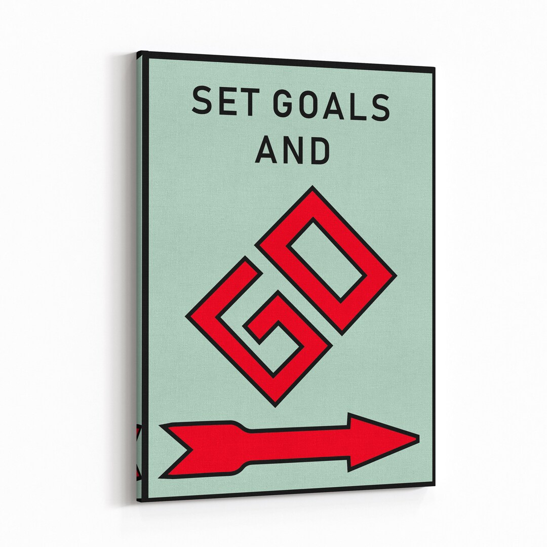 Alec Monopoly Canvas Monopoly Set Goals and Go New Monopoly Art