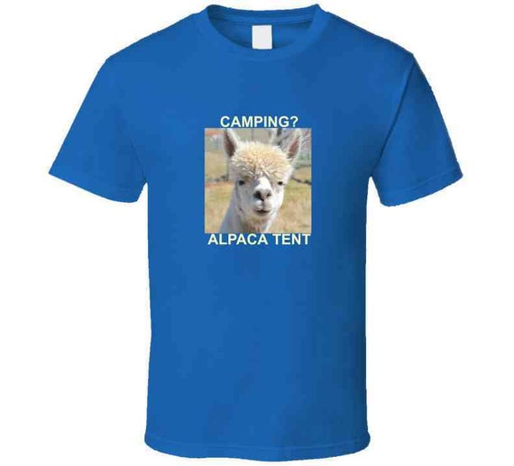Camping Alpaca Tent Funny Animal T-shirt - Etsy