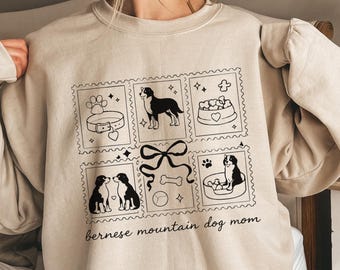 Bernese Mountain Dog Mama Sweatshirt Gift,  Sweatshirt for Dog Mom, Bernese Cattle Dogs Lover, Christmas Birthday Mothers Day Gift Dog Mom