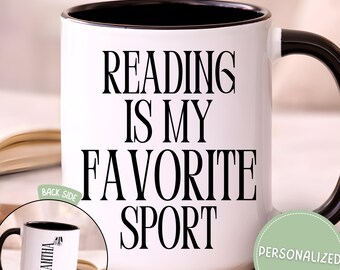 Personalized Reading Mug Gift, Christmas Birthday Reading Lover Gift, Reading Book Club Matching Mug Gift, Gift for Readers