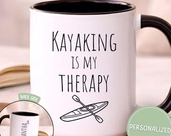 Personalized Kayak Mug Gift, Kayaking Lover Gifts, Birthday Christmas Kayaking Outdoor Lover Gift