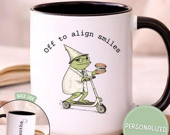 Personalized Orthodontist Mug Gift, Christmas Birthday Gift Coworker Colleague, Funny Frog Oral & Maxillofacial Surgery
