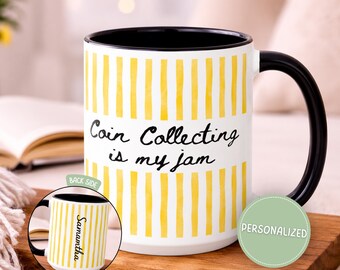 Personalized Coin Collector Mug Gifts, Christmas Birthday Gift for Coin Collector Lover, Numismatist Gift