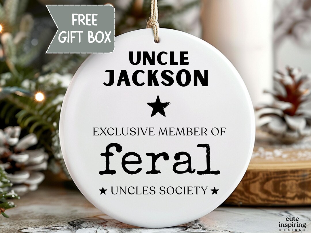 Uncle Ornament Gift, First Christmas Personalized Ornament, Gift for ...