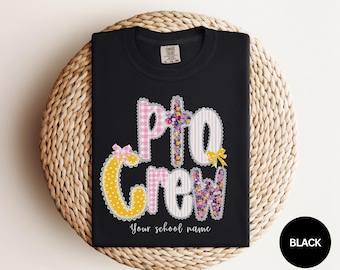 PTO Volunteer Comfort Color Shirt for Parent Teacher Organization, Gift for PTO President Colleague Friend, PTO Crew Team Matching Shirts