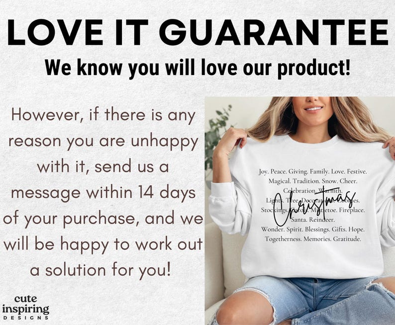 Christmas Sweatshirt Gift, Joy Peace Celebration Holiday Santa