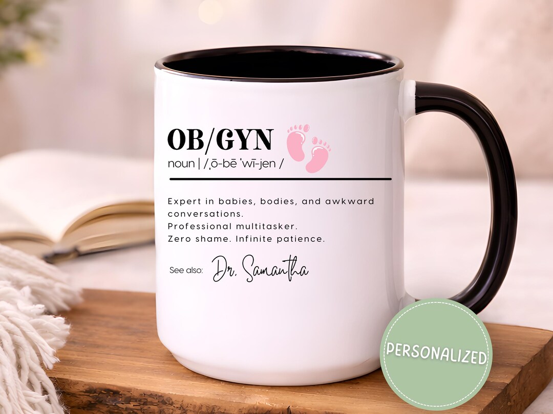 Personalized OB/GYN Funny Definition Mug, Obstetrician Mug Birthday ...