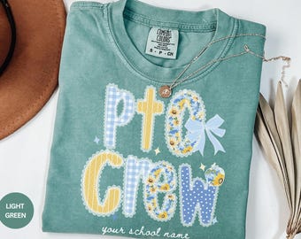 PTO Volunteer Comfort Color Shirt for Parent Teacher Organization, Gift for PTO President Colleague Friend, PTO Crew Team Matching Shirts