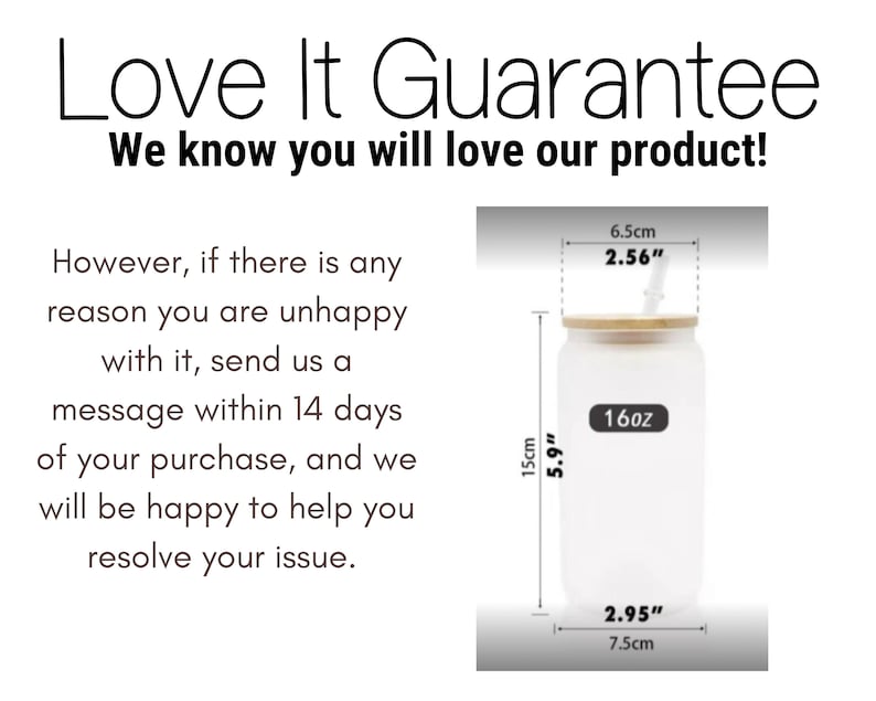 May include: A white 16oz glass tumbler with a bamboo lid and a clear straw. The tumbler is 15cm tall and 7.5cm wide. The straw is 6.5cm long. The tumbler is shown on a white background with measurements in inches and centimetres.