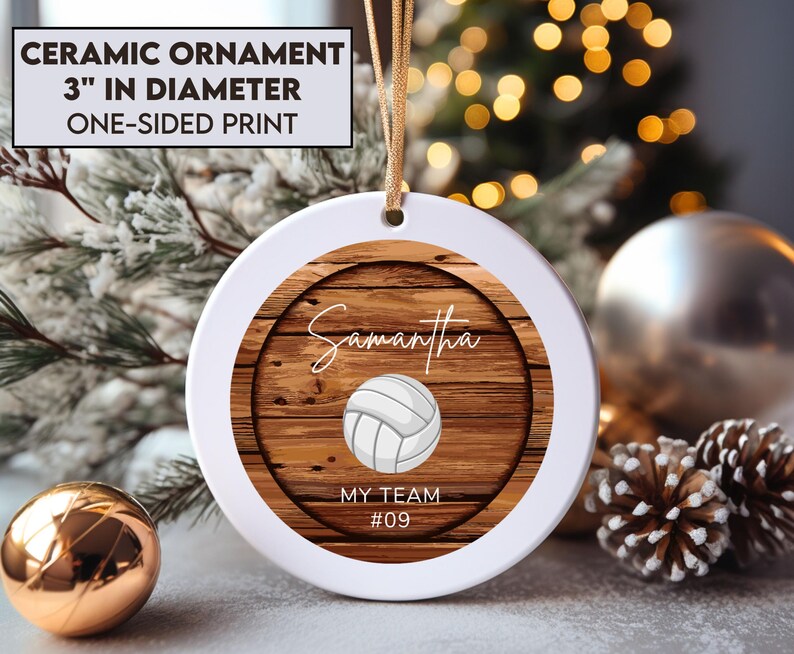 Personalized Volleyball Team Ornament, Gift for Volleyball Lover, Gift