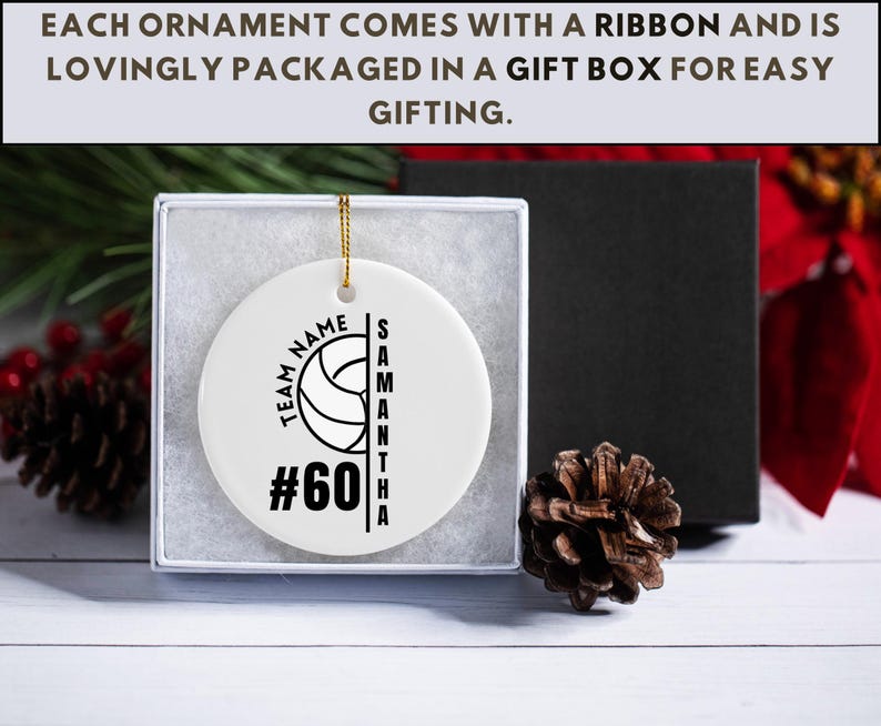 Personalized Volleyball Team Ornament, Gift for Volleyball Lover, Gift