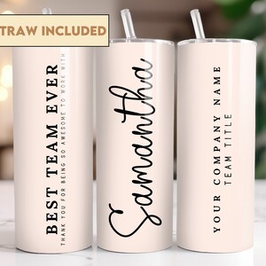 Personalized Coworker Bulk Tumbler Gift with Straw, Colleague Employee Appreciation Christmas Team Gift, Gift for Friend