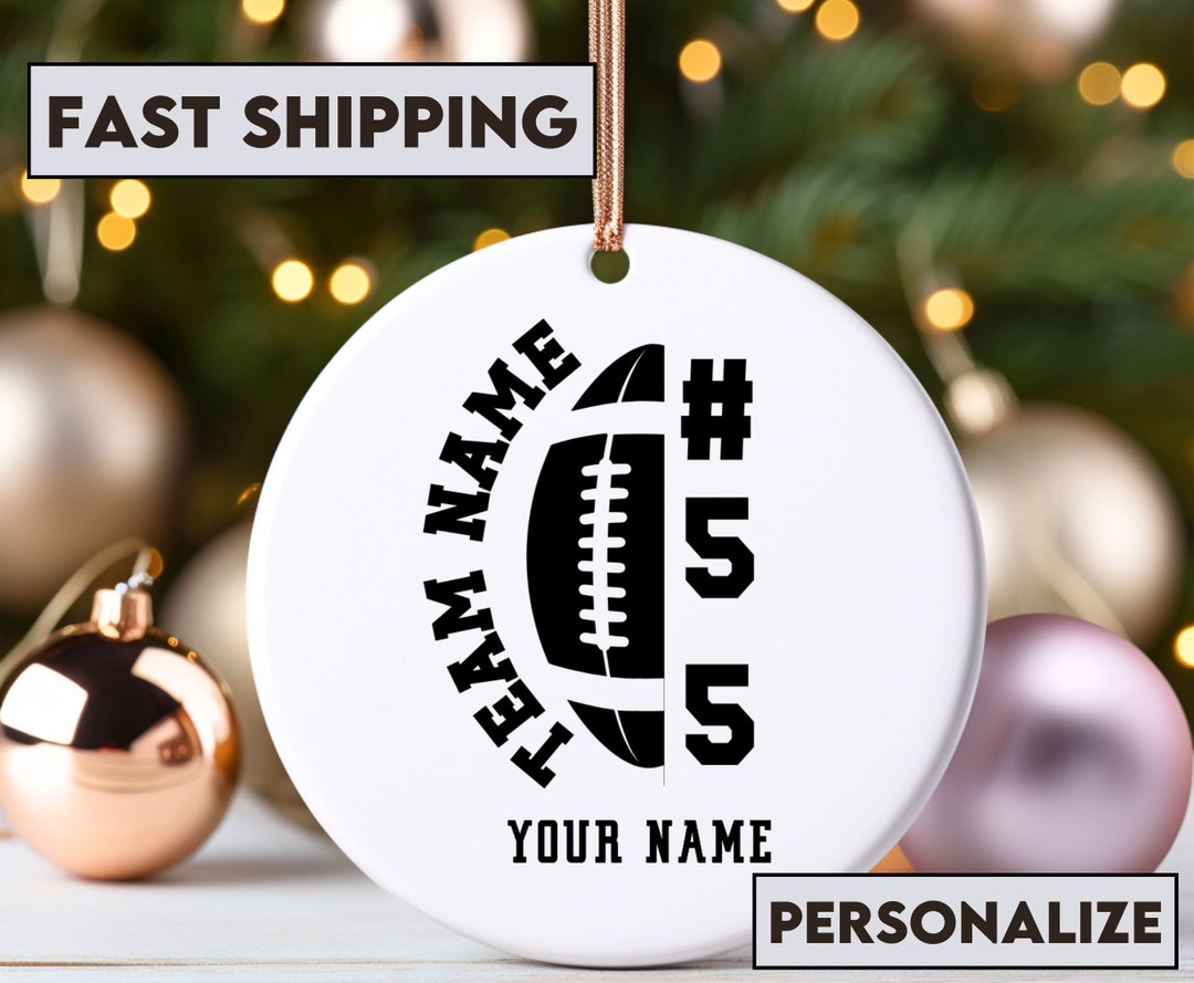 Personalized Football Team Ornament Gift for Football Lover Etsy